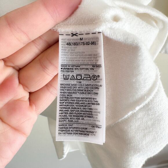 Gap White Long Sleeve Sweatshirt Mini Dress - Medium - Picture 3 of 6